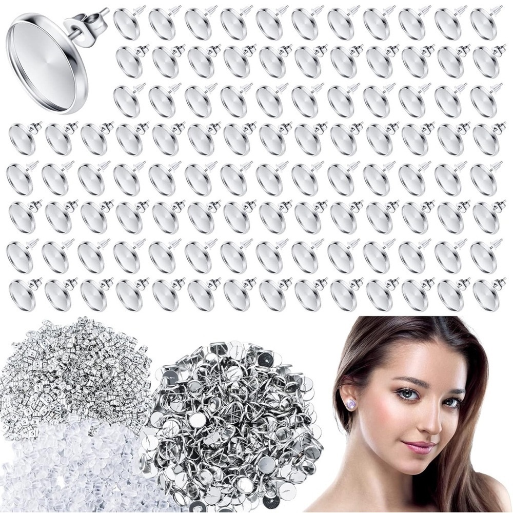 Stainless Steel Blank Stud Earring 2 boxes